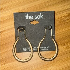 The Sak Distressed Gold Hoop Earrings